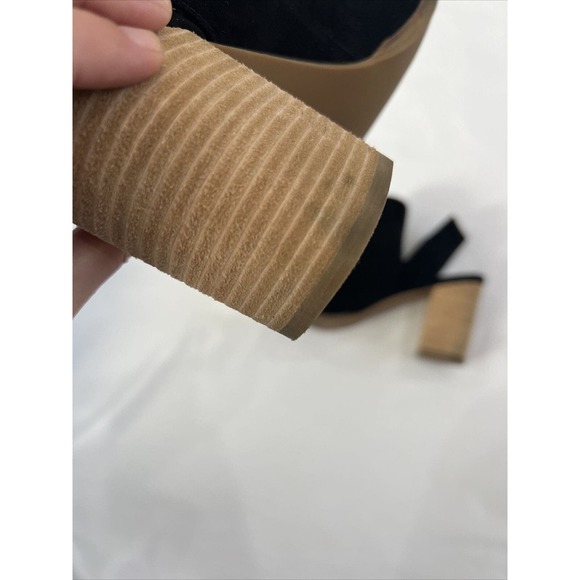 Cole Haan Callista Open Toe Sling Black Suede Bootie Size 10B Sz 10 Peep Toe - Picture 14 of 14